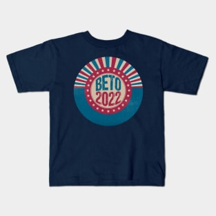 Beto 2022 Cool Grunge American Flag Election Kids T-Shirt